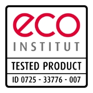 Sigillo di qualità dell’eco-INSTITUT per i prodotti privi di sostanze nocive.